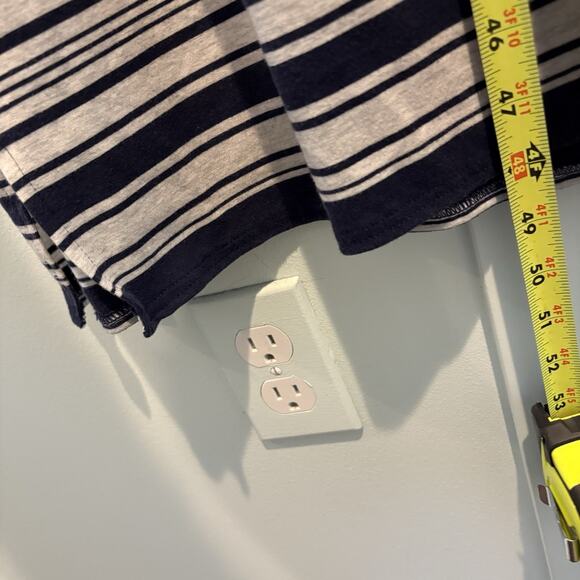 Zenergy Chico’s Maxi Dress Women XL (3) Blue White Stripe Nautical Sailor Cruise - Picture 10 of 15